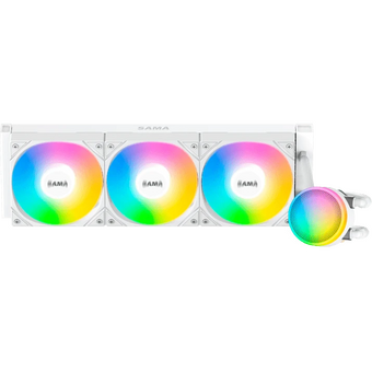  СВО SAMA L60 (L60-WHWAYXO3-G) White (360mm, ARGB/ Fans 3x120mm, 82.79CFM, 29dBA, 2000RPM/ Pump heigh) 