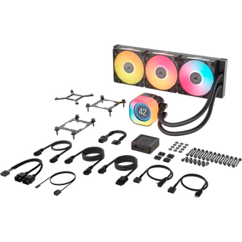  СВО Corsair iCUE Link Titan 360 RX LCD (CW-9061023-WW) (360mm, Black, RGB/ Fans 3x120mm, 73.5CFM, 36dBA) 