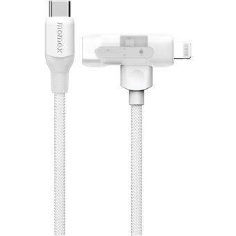  Кабель Momax 1-Link Flow Duo 2-in-1 DL56W 1.5м White 
