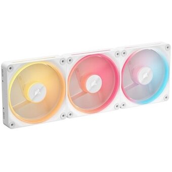  Кулер Corsair iCUE Link LX120-R RGB Reverse (CO-9051054-WW) (120x120x25mm, 4-pin PWM, 66.7CFM, 37.7dBA, 2400RPM, White, 3pcs) 