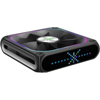  Вентилятор дополнительный XASTRA FZ120B ARGB reverse single pack 120x120x28мм ( PWM, FDB, ARGB, Matrix screen, Daisy-chain , 0-2000 rpm, black) 