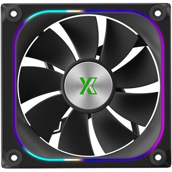  Вентилятор дополнительный XASTRA FZ120B ARGB reverse single pack 120x120x28мм ( PWM, FDB, ARGB, Matrix screen, Daisy-chain , 0-2000 rpm, black) 