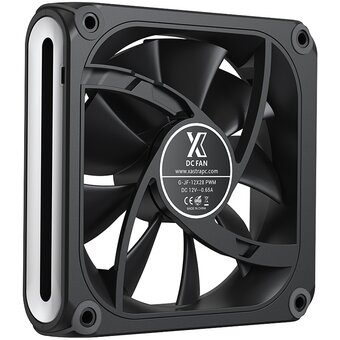  Вентилятор дополнительный XASTRA FZ120B ARGB reverse single pack 120x120x28мм ( PWM, FDB, ARGB, Matrix screen, Daisy-chain , 0-2000 rpm, black) 