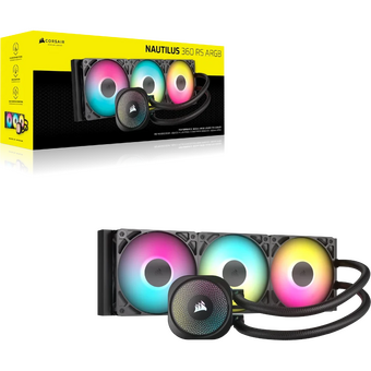  СВО Corsair Nautilus 360 ARGB (CW-9060093-WW) (360mm, Black, Fans 3x120mm, 72.8CFM, 36dBA, 1700RPM) 