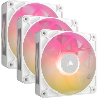  Кулер Corsair iCUE Link RX120 Max RGB (CO-9051038-WW) (120x120x30mm, 4-pin PWM, 71.3CFM, 29.5dBA, 2000RPM, White, 3pcs) 
