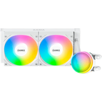  СВО SAMA L40 (L40-WHWAYXO2-G) White (240mm, ARGB/ Fans 2x120mm, 82.79CFM, 29dBA, 2000RPM/ Pump heigh) 
