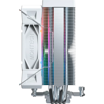  Кулер Montech NX400 ARGB (NX400ARGBWH) Soc-AM5/AM4/1200/1700/1851 белый 4-pin 34.17dB Al+Cu 220W Ret 