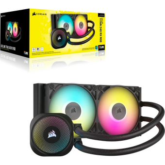  СВО Corsair iCUE Link Titan 240 RX RGB (CW-9061016-WW) (240mm, Black, Fans 2x120mm, 73.5CFM, 36dBA) 
