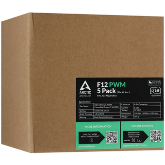 Вентилятор ARCTIC F12 PWM Black - retail (ACFAN00145A)   Вентилятор ARCTIC F12 PWM Black - retail (ACFAN00145A)