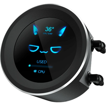 СВО SAMA Q60 (Q60-BKWANNO3-G) Black (360mm, LED temp., ARGB/ Fans 3x120mm, 86CFM, 30dBA, 2600RPM) 