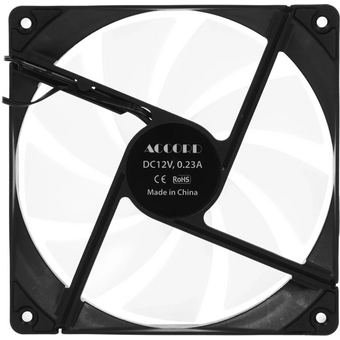  Вентилятор Accord ACC-C14 (ACC-C14 ARGB Black) 3-pin, 1200об/мин, 26 дБ, ARGB, черный, brown box 