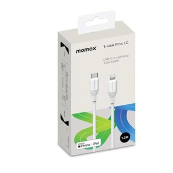  Кабель Momax 1-Link DL53W USB-C/Lightning 1.2м White 