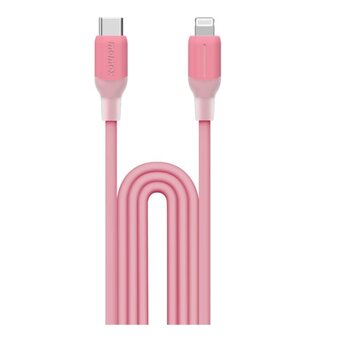  Кабель Momax 1-Link DL53P USB-C/Lightning 1.2м Pink 
