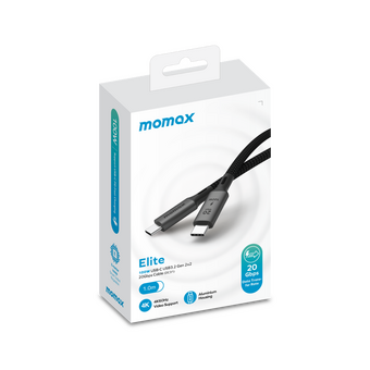  Кабель Momax Elite DC31D USB-C/USB-C 1m Black 