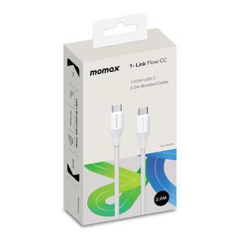  Кабель Momax 1-Link DC25W USB-C/USB-C 2м White 