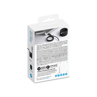  Кабель Momax Mag.Link DC36D USB-C/USB-C 2м Black 