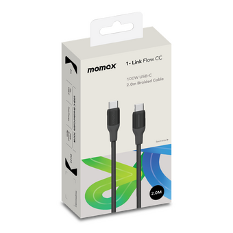  Кабель Momax 1-Link DC25D USB-C/USB-C 2м Black 