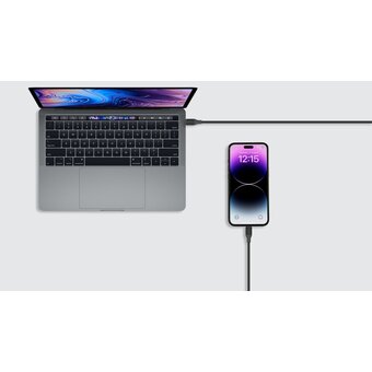  Кабель Momax 1-Link DL53D USB-C/Lightning 1.2м Black 