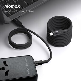  Кабель Momax Mag.Link DC36D USB-C/USB-C 2м Black 