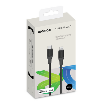  Кабель Momax 1-Link DL53D USB-C/Lightning 1.2м Black 
