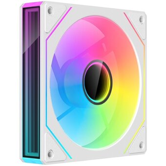  Вентилятор XASTRA FM120W ARGB single pack 120x120x25мм (Infinity lighting effect, ARGB, PWM, white ) Box 