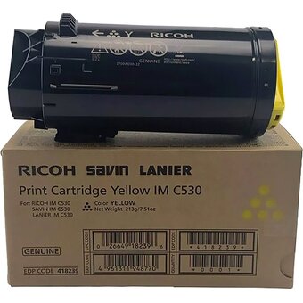  Тонер-картридж Ricoh IM C530 (418243) желтый 