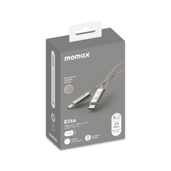  Кабель Momax Elite DC31L USB-C/USB-C 1m Titanium 