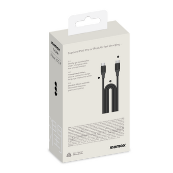  Кабель Momax 1-Link DC23D USB-C/USB-C 1.2м Black 