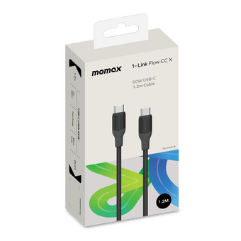  Кабель Momax 1-Link DC23D USB-C/USB-C 1.2м Black 
