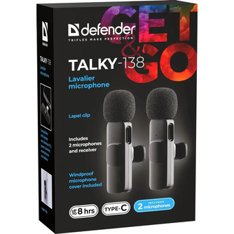 Петличный микрофон DEFENDER Talky-138 (64138)   Петличный микрофон DEFENDER Talky-138 (64138)