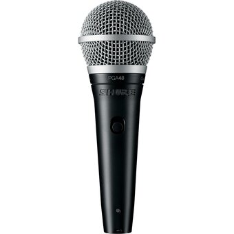  Микрофон проводной Shure PGA48-QTR-E черный/серебристый 