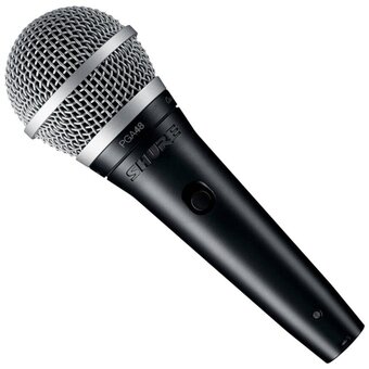  Микрофон проводной Shure PGA48-QTR-E черный/серебристый 