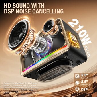  Портативная колонка W-King H330 черный 