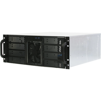  Корпус Procase RE411-D8H4-E-55 4U server case,8x5.25+5HDD,черный,без блока питания,глубина 550мм,MB EATX 12"x13" 