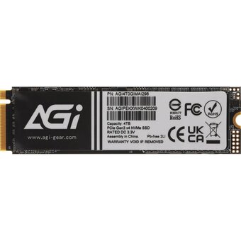  SSD AGI AI298 AGI4T0GIMAI298-CB M.2 PCIe 4TB Retail-Color Box 