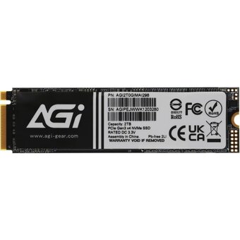  SSD AGI AI298 AGI2T0GIMAI298-CB M.2 PCIe 2TB Retail-Color Box 