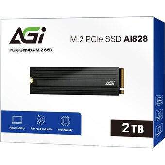  SSD AGI AI828 AGI2T0G44AI828-CB PCIe Gen.4 2TB Retail-Color Box 