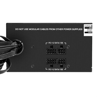  Блок питания ExeGate ServerPRO-500PAS EX298371RUS 500W (ATX, APFC, КПД 80 проц. (80 Plus), 12cm fan, 24pin, 2x(4+4)pin, 4xPCI-E, 6xSATA) 