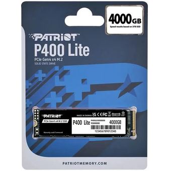  SSD Patriot P400 P400LP4KGM28H 4ТБ, M.2 2280, PCIe 4.0 x4 