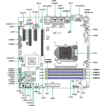  Материнская плата Supermicro MBD-X12SCQ-B 