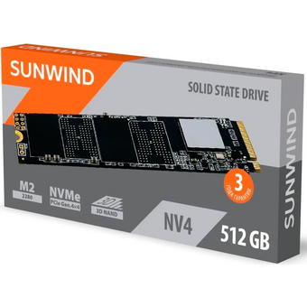  SSD SunWind NV4 (SWSSD512GN4) 512ГБ, M.2 2280, PCIe 4.0 x4, NVMe, M.2, rtl 