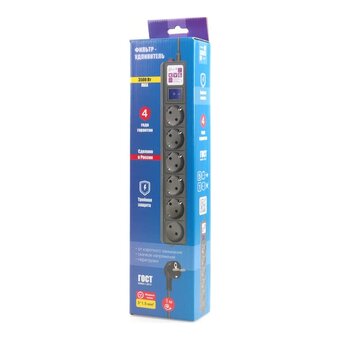  Сетевой фильтр Powercube SPG6-B2 5м 6 розеток черный (коробка) 