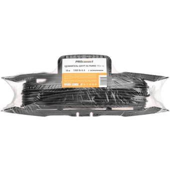  Удлинитель силовой PROconnect PROc-Uc (13-4913) 2x0.75кв.мм 1розет. 10м ПВС 6A пласт.рамка черный 