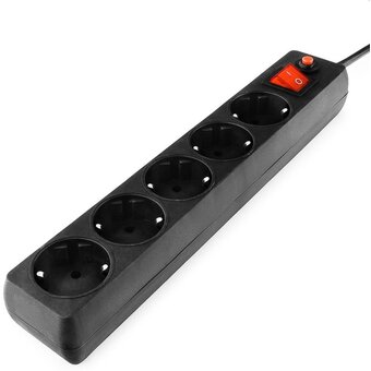  Сетевой фильтр Гарнизон ECL-5-B-1.4 5р, 10А, 1.4м черный 