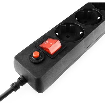  Сетевой фильтр Гарнизон ECL-5-B-1.4 5р, 10А, 1.4м черный 