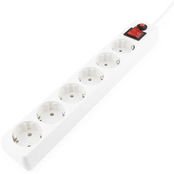  Сетевой фильтр Гарнизон ECL-6-W-3 6р, 10А, 3м белый 