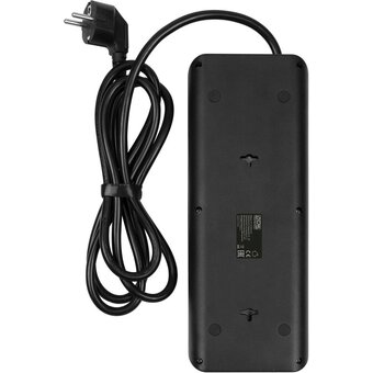  Сетевой фильтр Powercom SP-10 USB2A1СB 1.8м (10 розеток) черный 