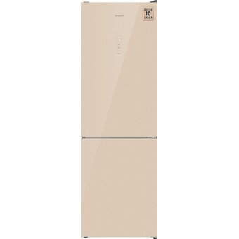  Холодильник Weissgauff WRK 185 Total NoFrost Inverter Beige Glass 