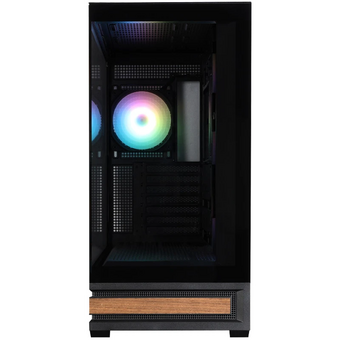  Корпус ZALMAN P40 Namu, ATX, Black, Window, Wooden Element, 2xCombo(2.5” or 3.5”), 1xUSB Type-C, 2xUSB3.0, Side 3x120mm ARGB, Rear 1x120mm ARGB 