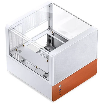  Корпус JONSBO V12 White без БП, боковая панель из закаленного стекла (панорама), mini-ITX, micro-ATX, белый 